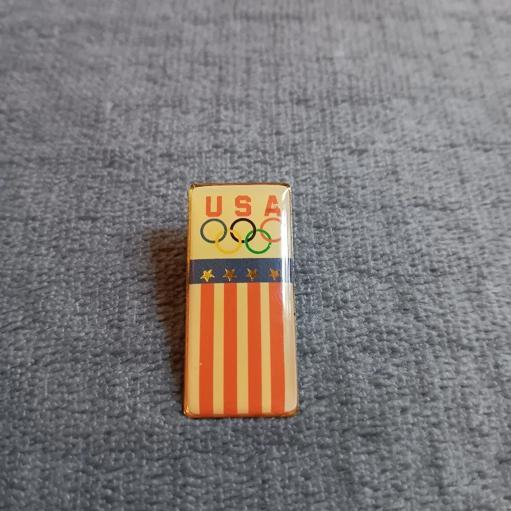 80s 90s Vintage USA Olympic Games Collectable Pin, Stars Stripes Flag Brooch